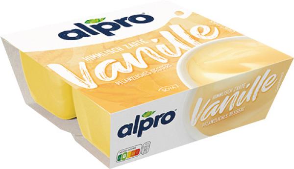 Alpro Pflanzliches Dessert Vanille, 4er Packung, 500 Gramm