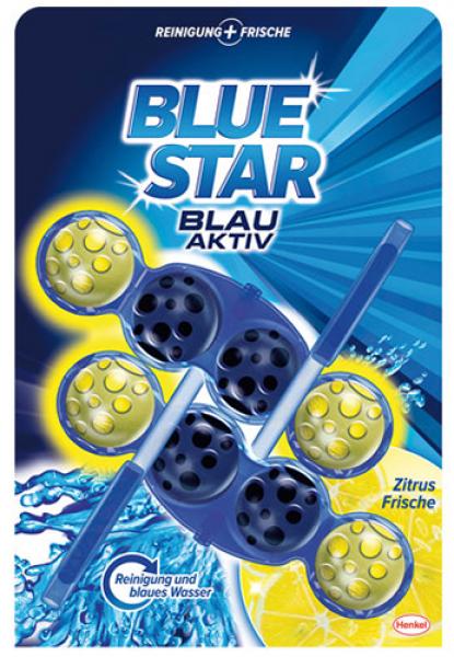 Blue Star Blau-Aktiv Zitrus Frische Duopack, WC-Einhänger