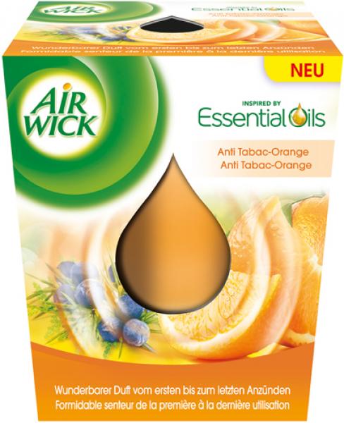 Air Wick Wohlfühl-Duftkerze Anti Tabac-Orange, im Glas