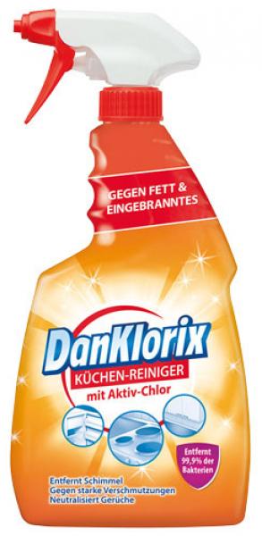 DanKlorix Küchen-Reiniger mit Aktiv-Chlor, Pumpe, 750 ml