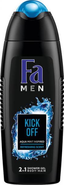 Fa MEN Kick Off Aqua Mint Inspired refreshing scent, 2in1 Körper & Haar Duschgel, 259 Gramm