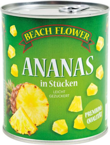 Beach Flower Ananas-Stücke, leicht gezuckert, 490 Gramm