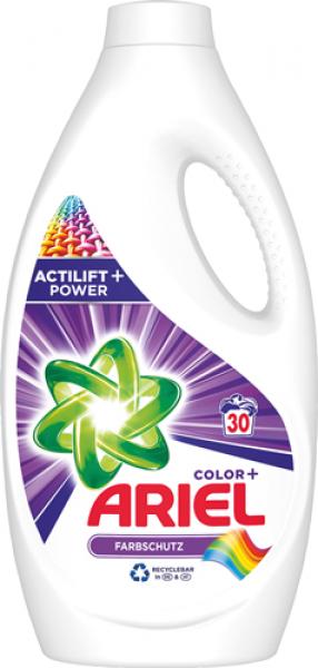Ariel Color+ Farbschutz Actilift Power, Colorwaschmittel, flüssig 30 WG, 1.65 Liter