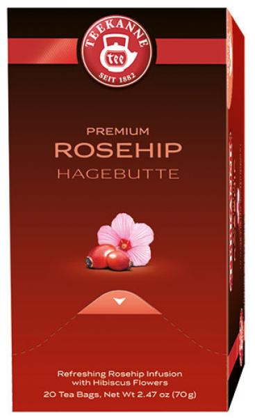 Teekanne Premium Hagebutte mit Hibiskus, Früchtetee, Teebeutel im Kuvert, 2. Entnahmefach/displaytauglich