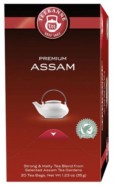 Teekanne Premium Assam, Schwarztee, Teebeutel im Kuvert, 2. Entnahmefach/displaytauglich