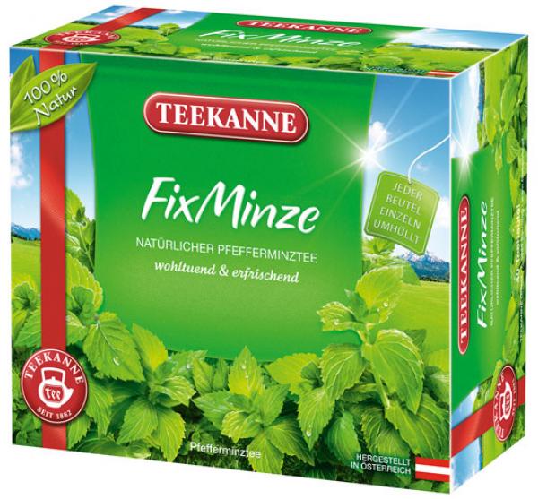 Teekanne FixMinze, Pfefferminztee, 40 Teebeutel im Kuvert
