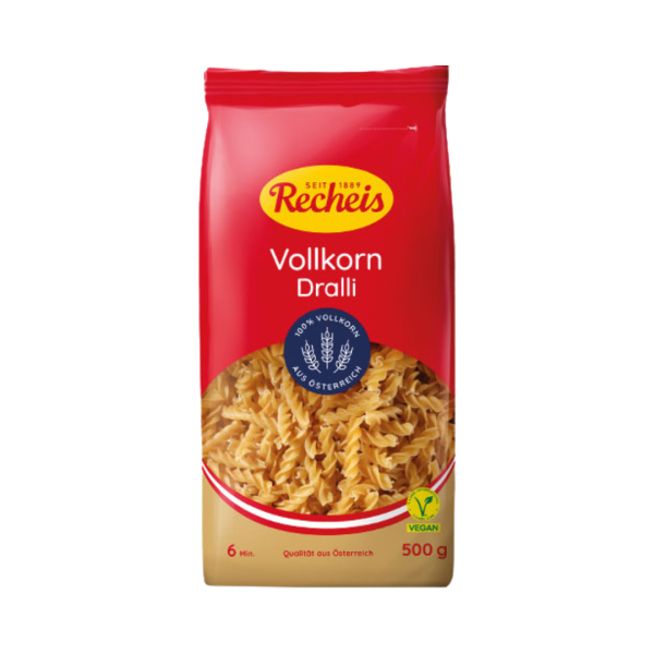 Recheis Vollkorn Dralli Spiralen, 550 Gramm