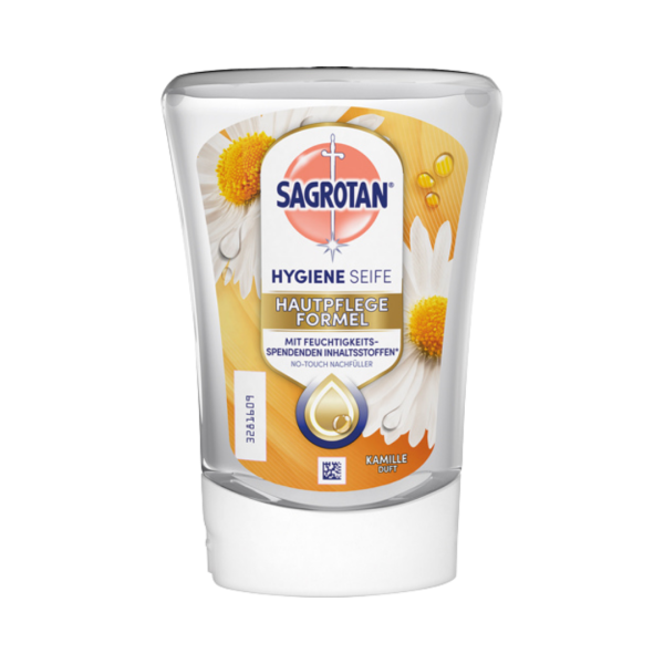 Sagrotan No Touch Nachfuellung Kamille Duft, Hygiene Seife, fuer autom. Seifenspender, 250ml